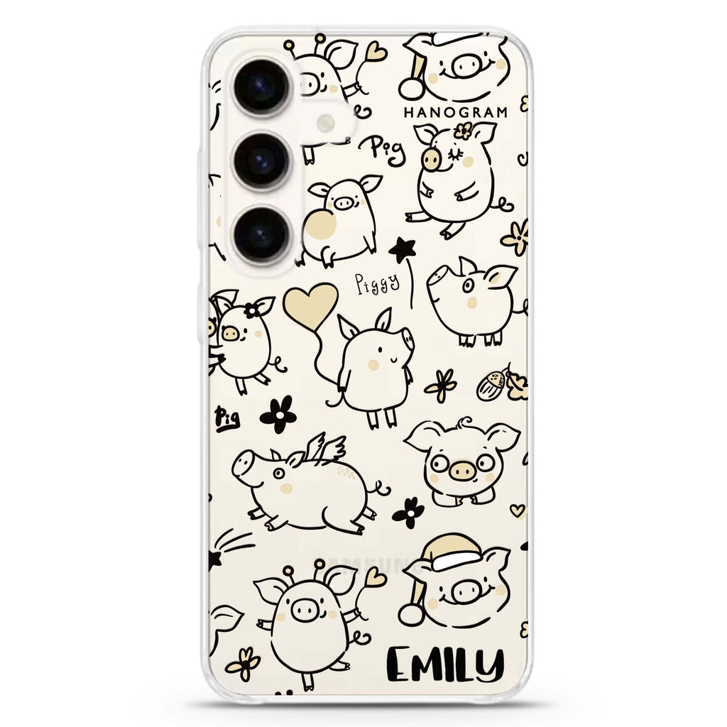 Lovely Piggy Samsung Galaxy Ultra Clear Case