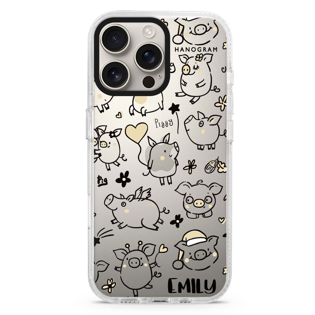 Lovely Piggy iPhone 16 Pro & 16 Pro Max Case - Personalized and Stylish Protection