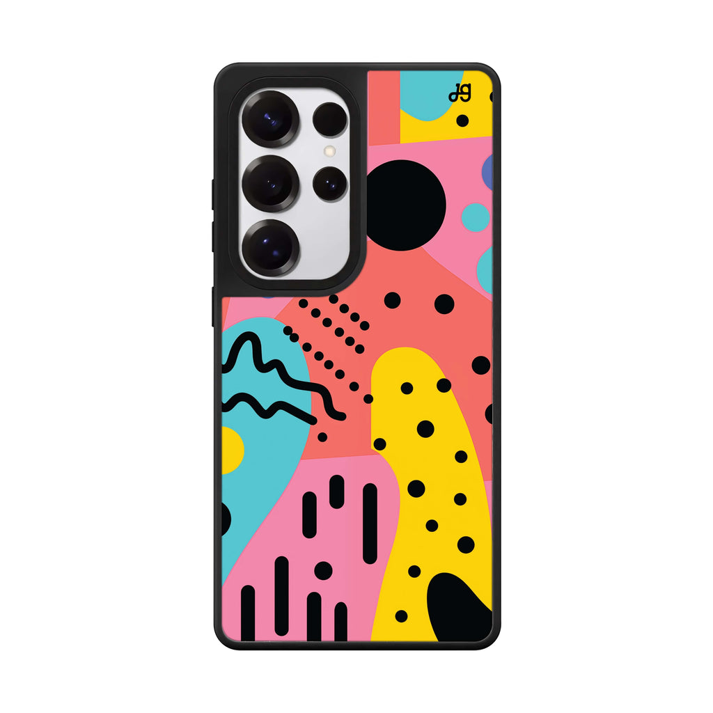 Retro Rhythm Samsung Galaxy S25 S24 S23 Ultra mirror case, front view