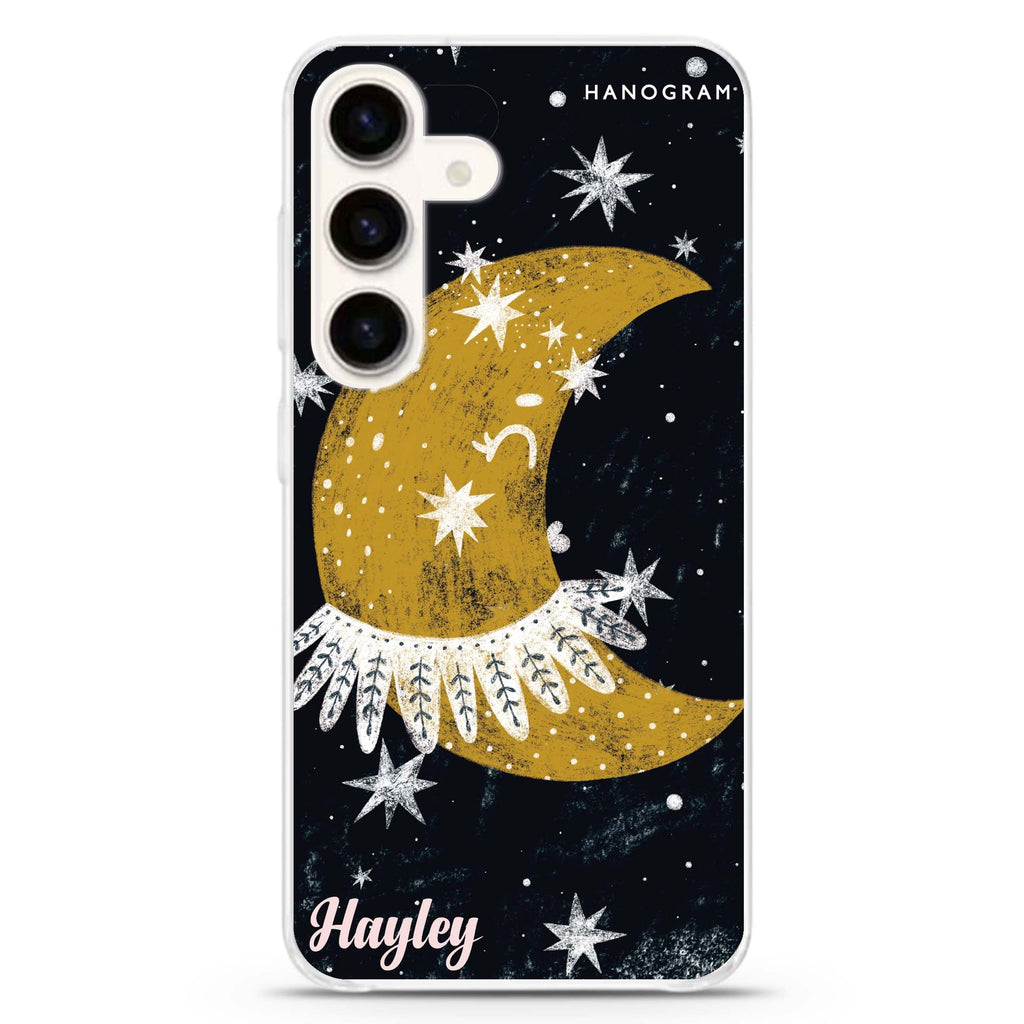 Cute Half Moon Samsung Galaxy Ultra Clear Case