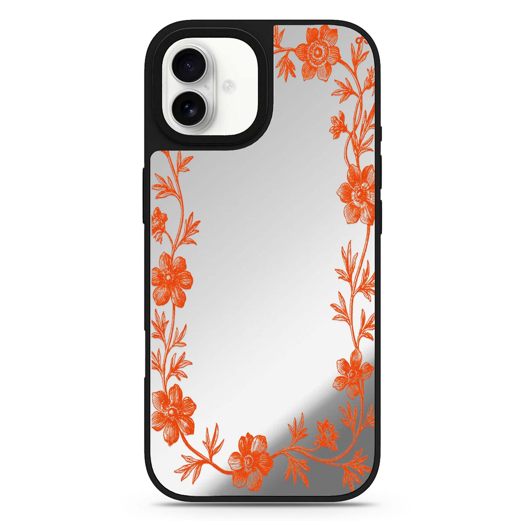 Saffron Vine Frame iPhone 17 Mirror Case - View 1