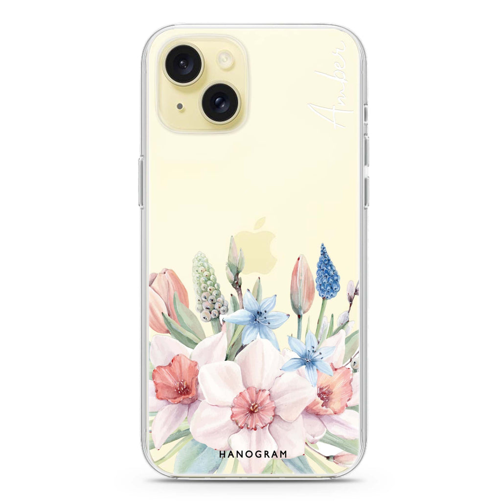 My Glamour Floral iPhone 15 plus Ultra Clear Case