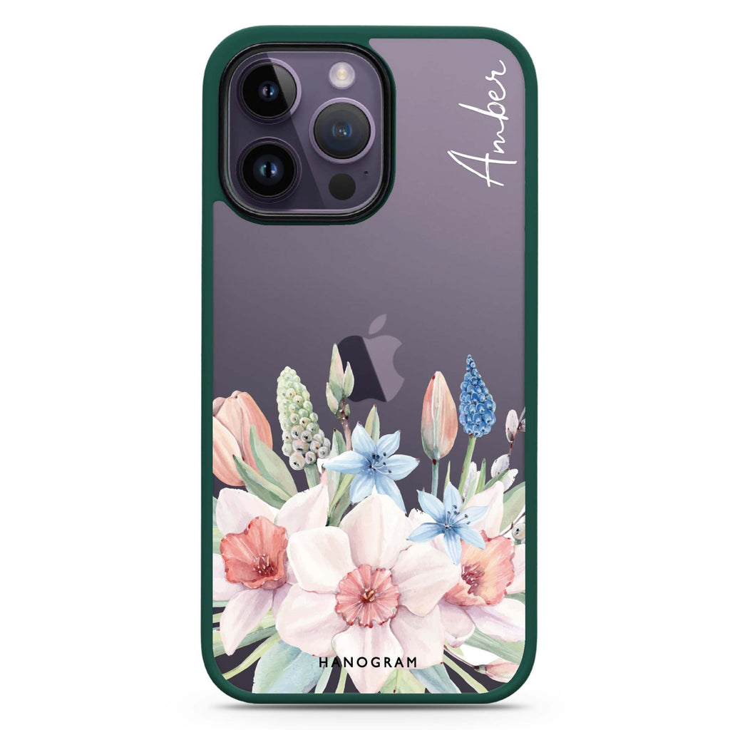 My Glamour Floral iPhone 15 Pro Impact Guard Bumper Case