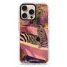 Zebra Bath iPhone 16/15/14 Pro Max & Pro ultra clear case animal print design, front product view