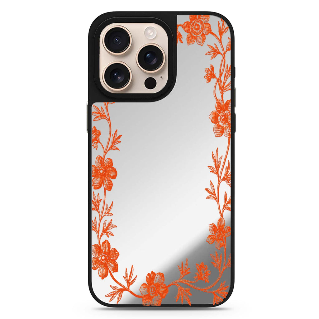 Saffron Vine Frame MagSafe Compatible Mirror Case – design view 1