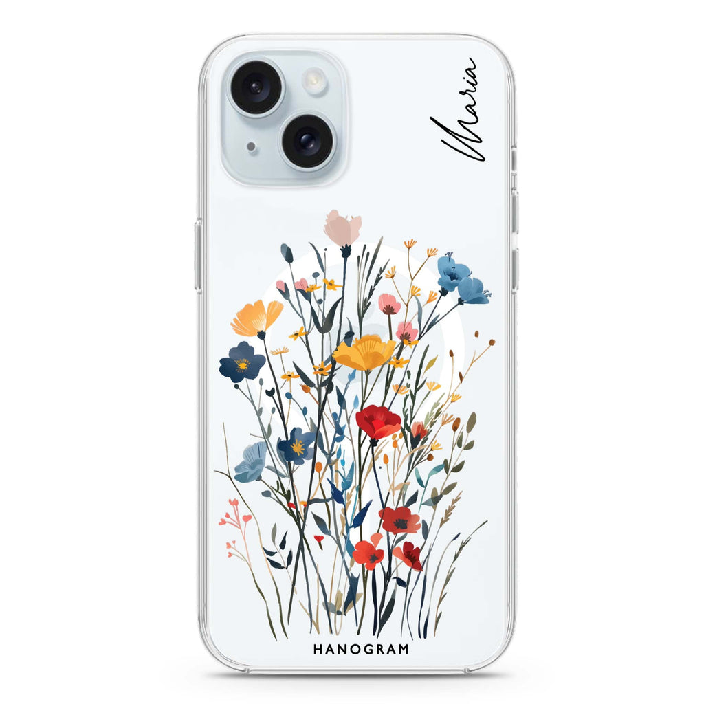 Garden Grace iPhone 15 Plus MagSafe Compatible Ultra Clear Case