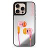 Pastel Beats personalized name cute aesthetic design iPhone 16/15/14 Pro Max & Pro mirror case