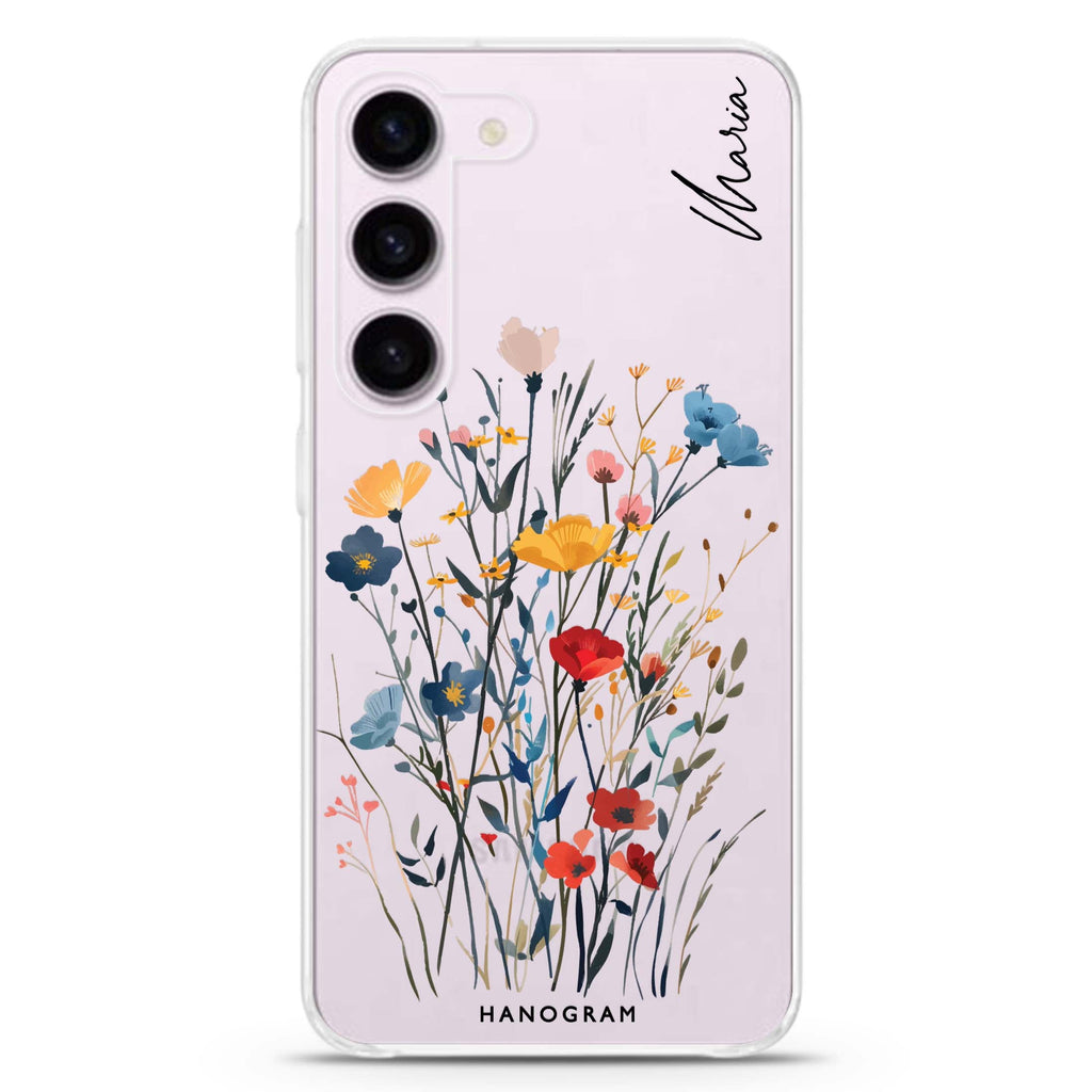Garden Grace personalized ultra-clear case for Samsung Galaxy S23/S22, front view