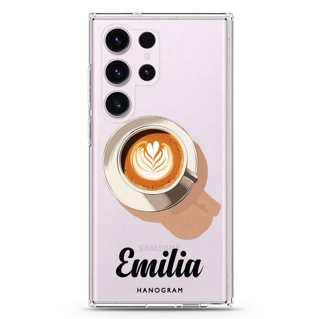 Form & Foam personalized name Samsung Galaxy S26/S25/S24/S23/S22 Ultra ultra clear case, transparent design, main view
