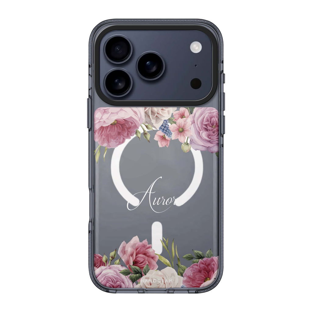 Light Pink Floral personalized name pink flower floral spring iPhone 17 Pro Max ultra clear case