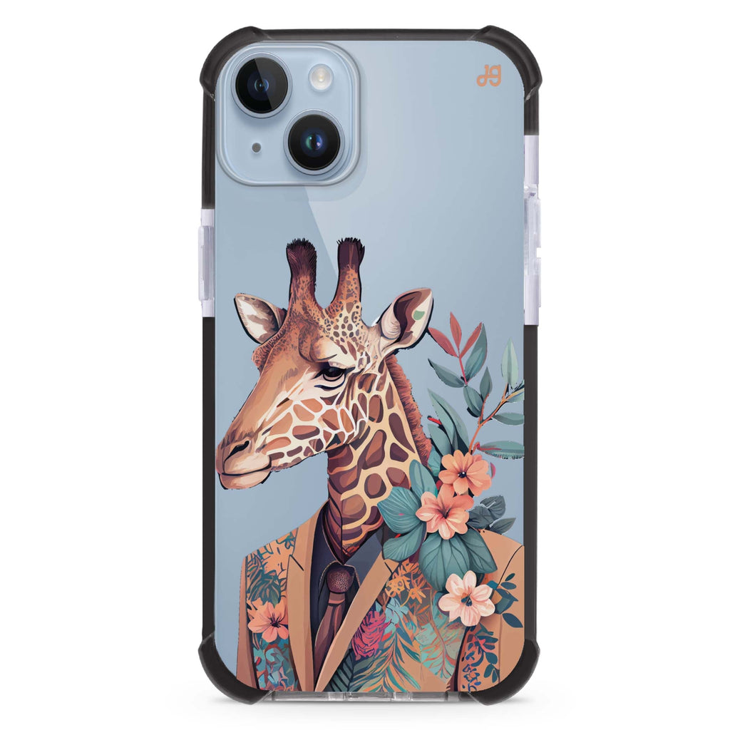 Giraffe & floral iPhone 15 Plus Ultra Shockproof Case