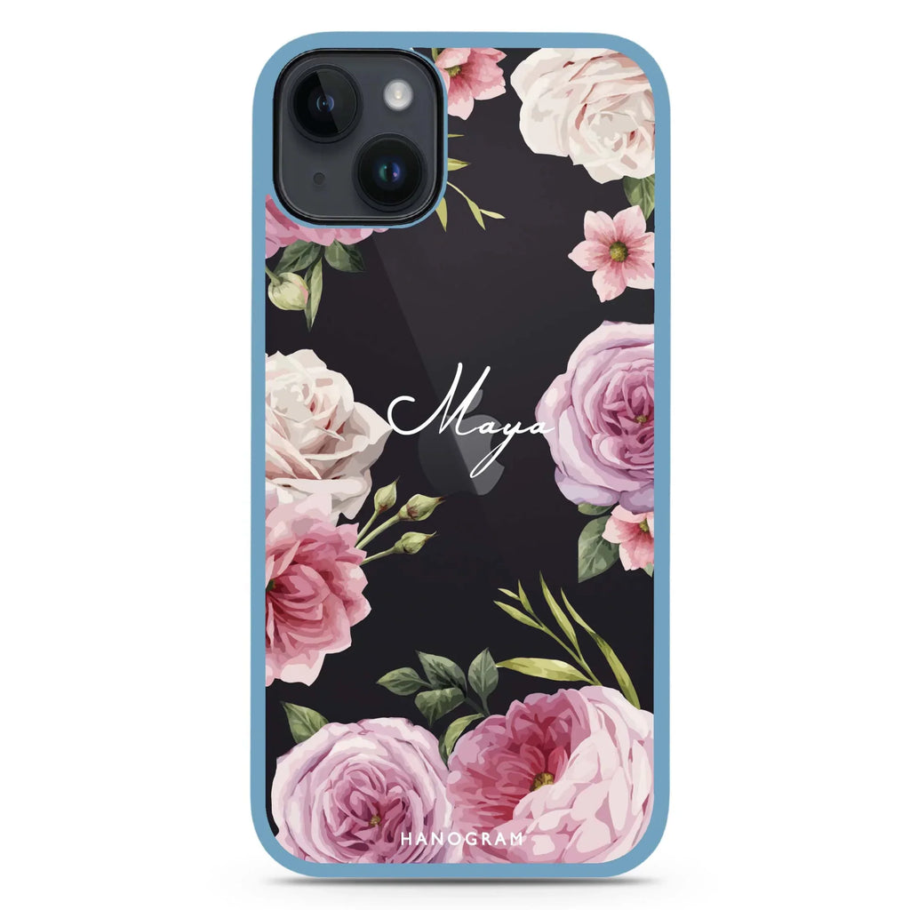 Beautiful Pretty Floral iPhone 15 Plus Impact Guard Bumper Case