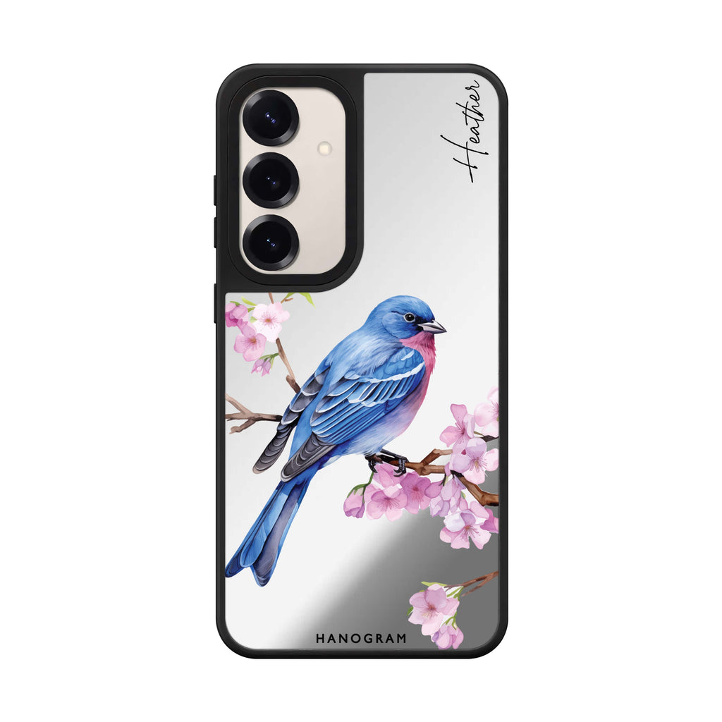 Custom name Indigo Serenade Samsung Galaxy mirror case front view