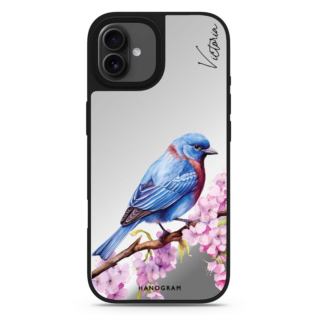 Bunting Blossom personalized name floral design iPhone 17 mirror case