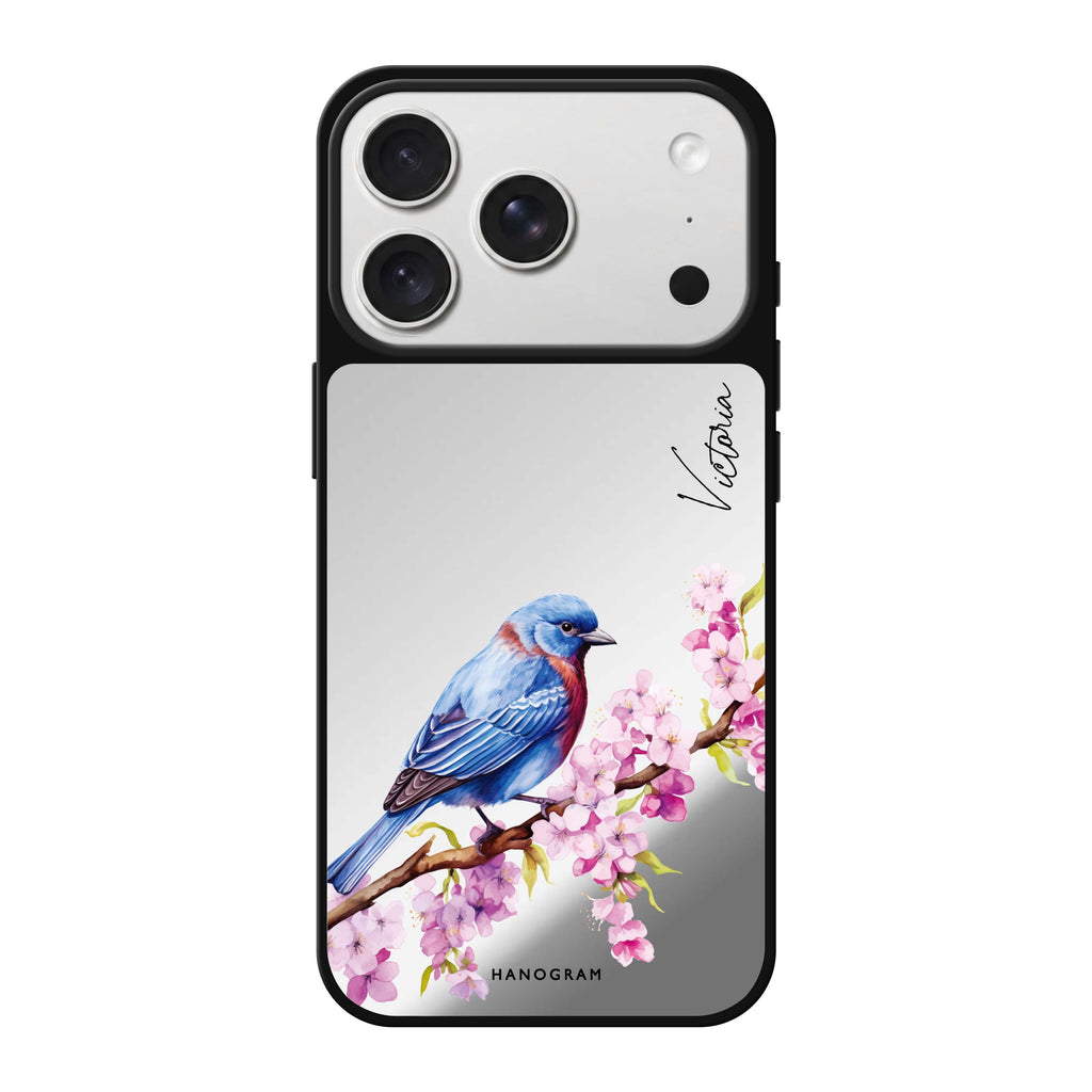 Bunting Blossom personalized name spring flower floral iPhone 18 Pro Max mirror case