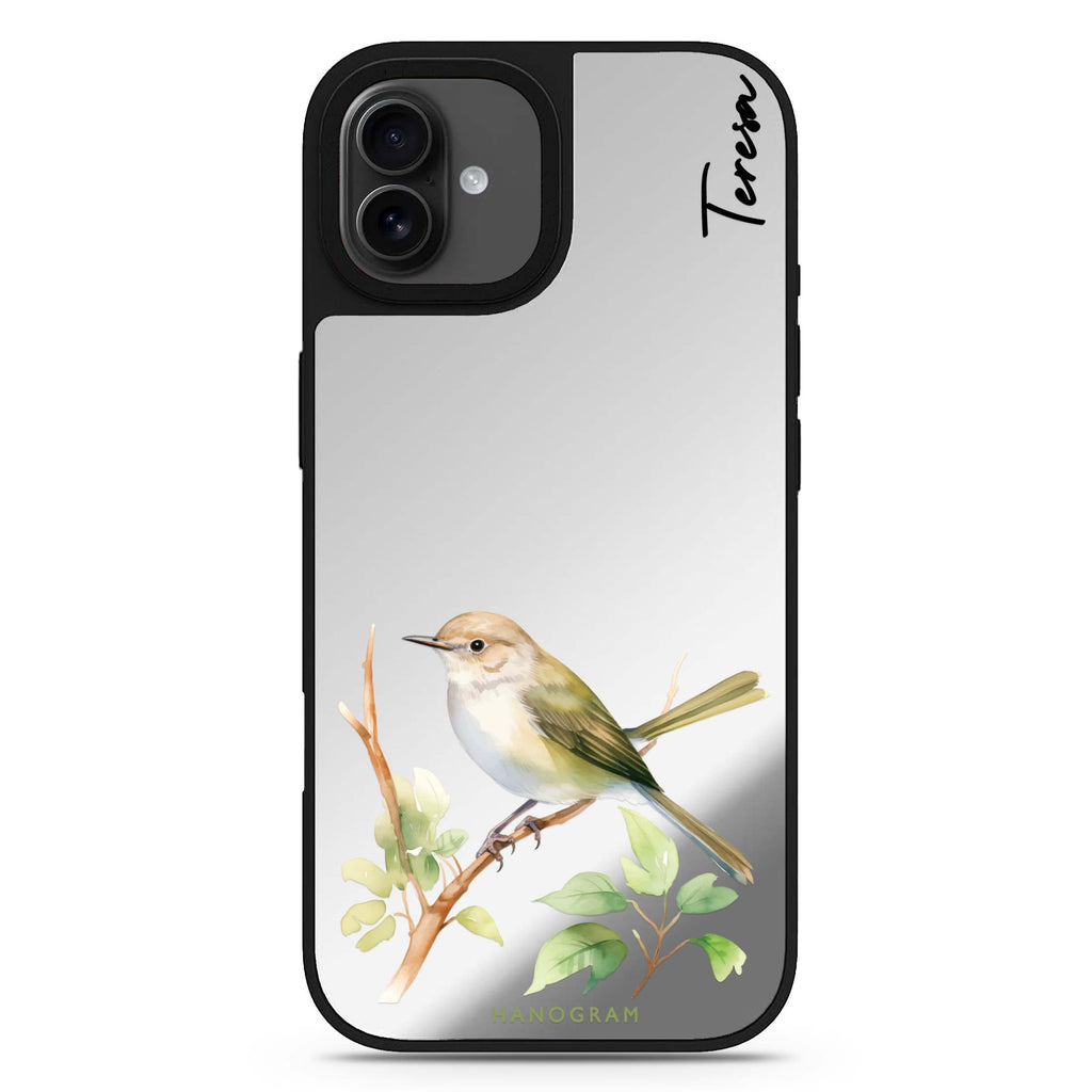 Warbler Whisper personalized name iPhone 17 mirror case
