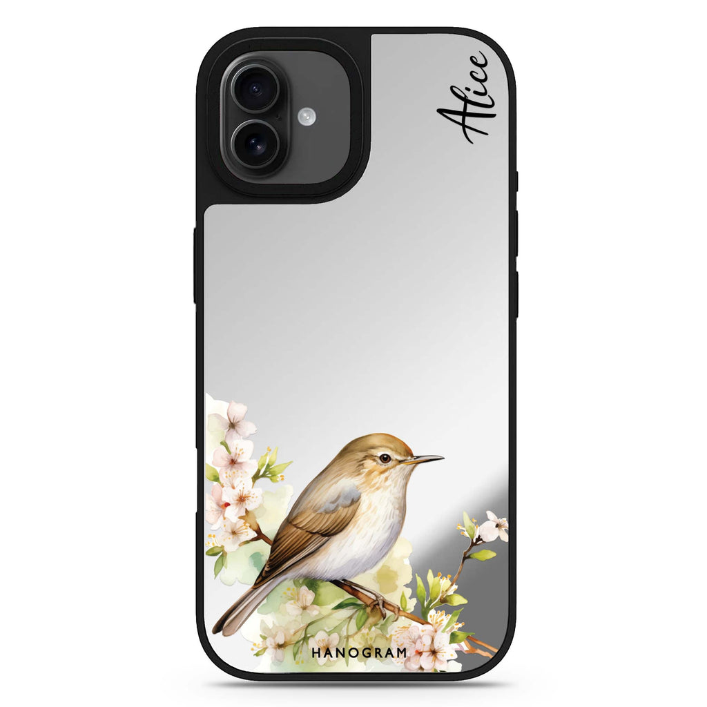 Warbler's Haven personalized name iPhone 17 mirror case