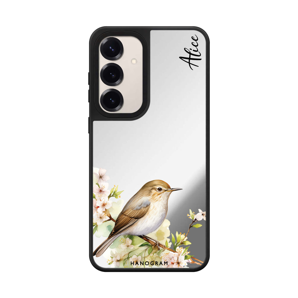 Custom name Warblers Haven Samsung Galaxy mirror case front view