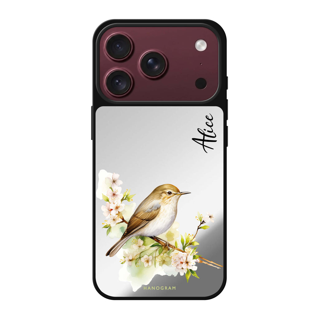 Warbler's Haven personalized name bird animal iPhone 18 Pro Max mirror case