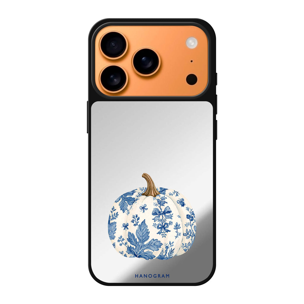 Blue China Pumpkin iPhone 17 Pro Max Mirror Case - design view 1