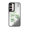 Custom name Lucks Leaf Samsung Galaxy mirror case front view