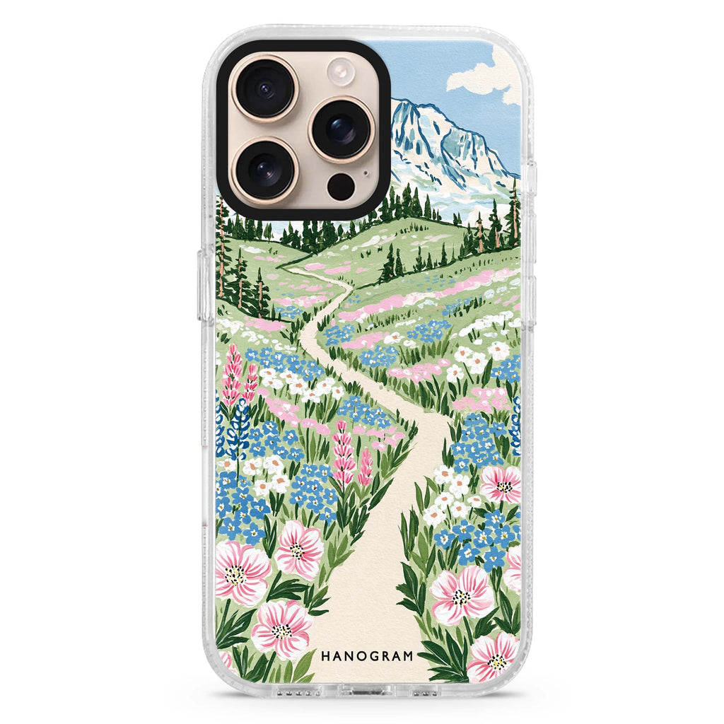 Wildflowers to the Summit iPhone 16 Pro Max Ultra Clear Case - front view