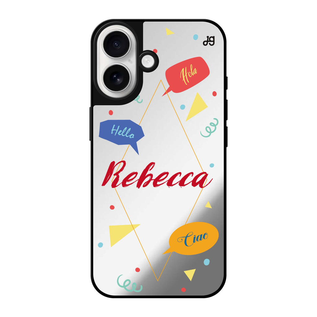 Reflective iPhone 16 Mirror Case –Communicate Fun Design