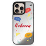 Communicate Fun personalized name cat design iPhone 16/15/14 Pro Max & Pro mirror case