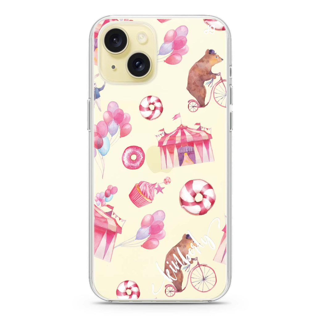 Red Circus iPhone 15 plus Ultra Clear Case