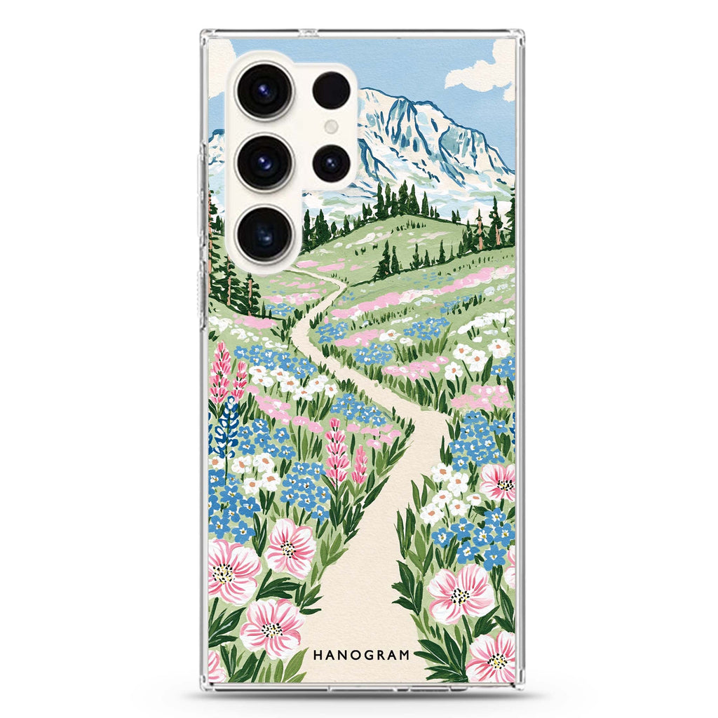 Wildflowers to the Summit Samsung Galaxy Ultra Clear Case — front view