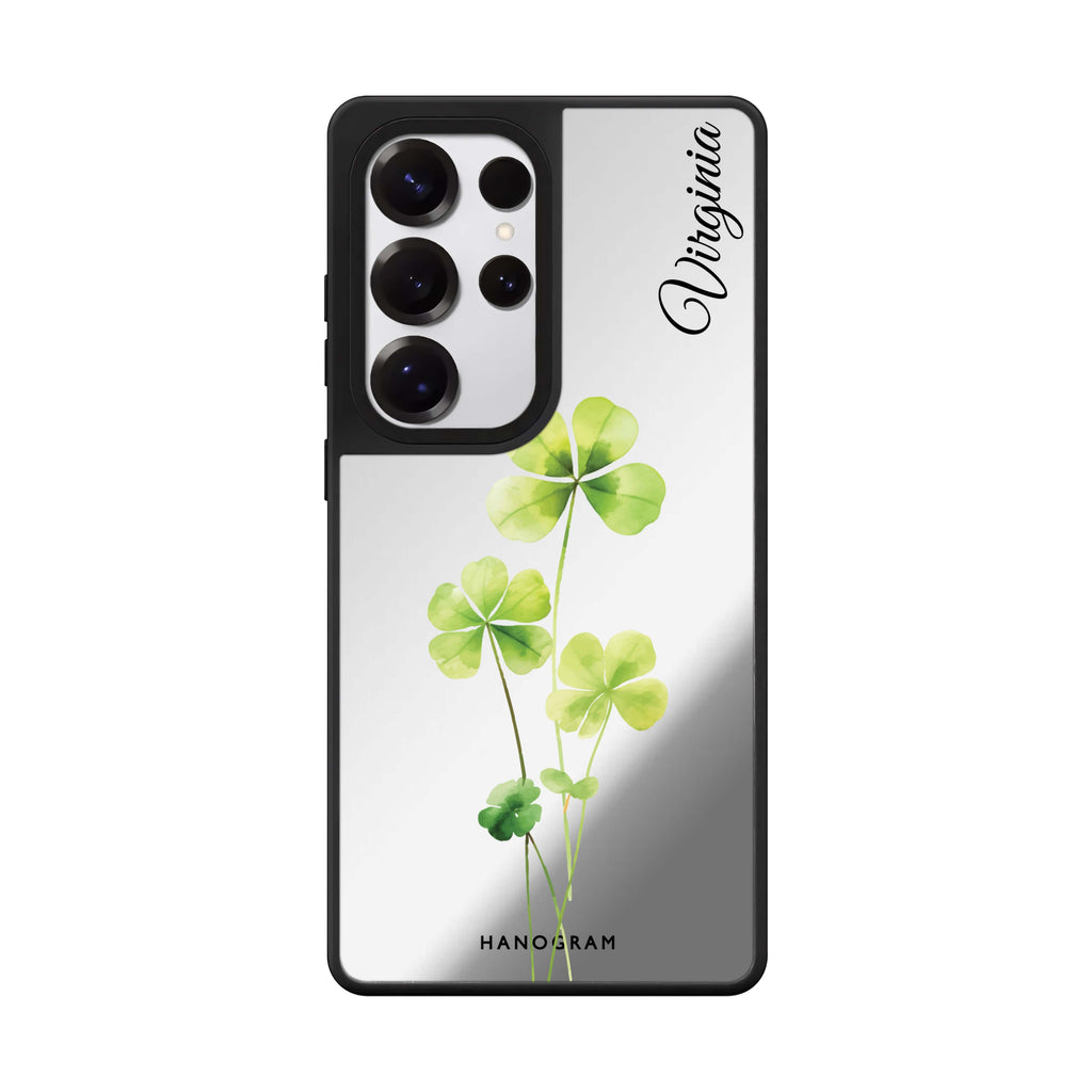 Custom Trinity Blossom Samsung Galaxy S25 S24 S23 Ultra mirror case, front view