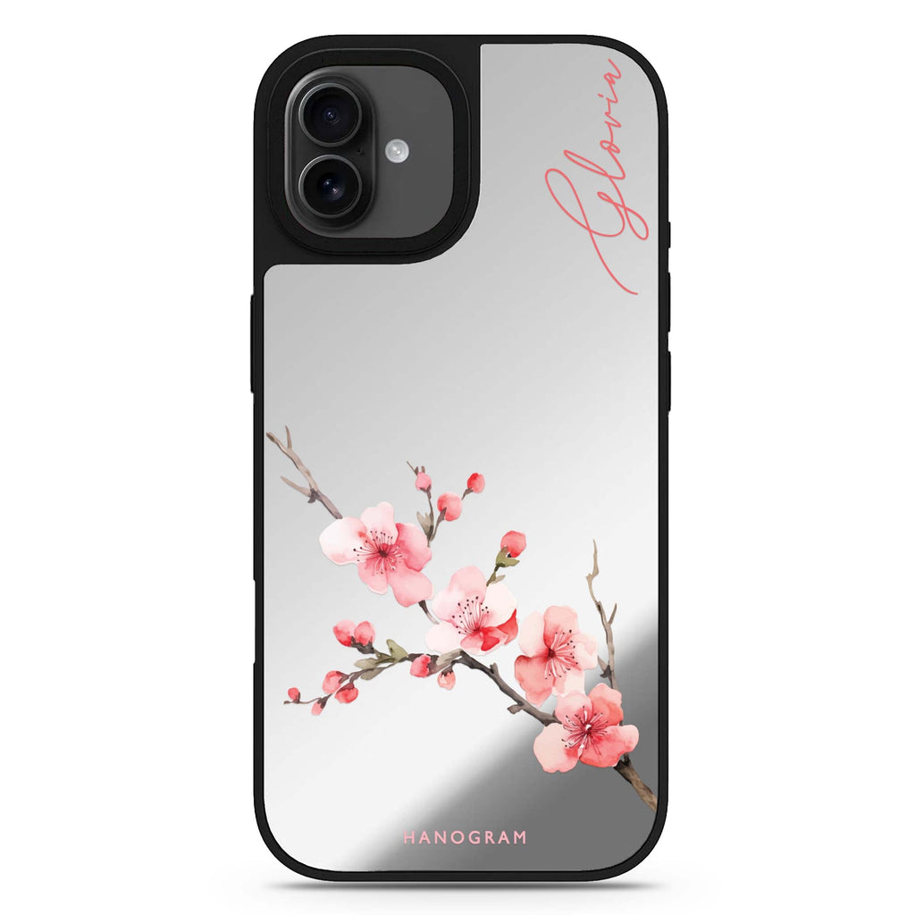 Cherry Bliss personalized name fruit design iPhone 17 mirror case