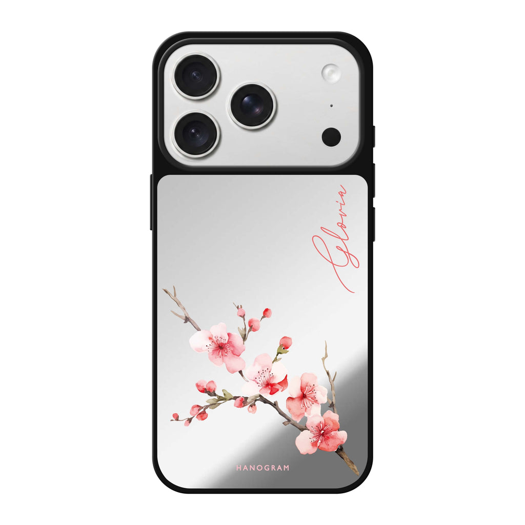 Cherry Bliss personalized name cherry fruit iPhone 18 Pro Max mirror case