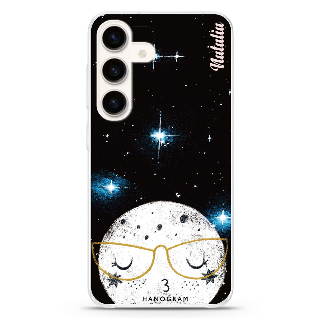 Glasses Moon Samsung Galaxy Ultra Clear Case