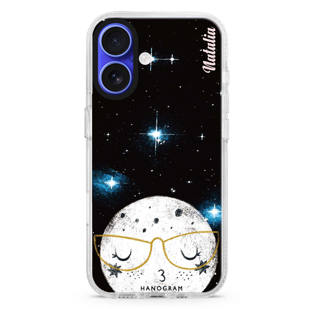 Glasses Moon MagSafe Compatible iPhone 16 Ultra Clear Case - Personalized and Stylish Protection