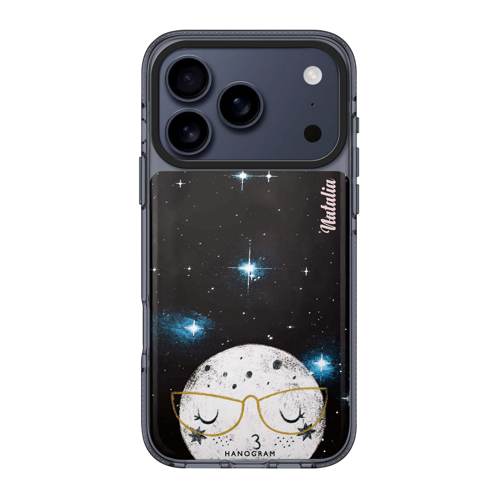 Glasses Moon personalized name moon celestial iPhone 17 Pro Max ultra clear case