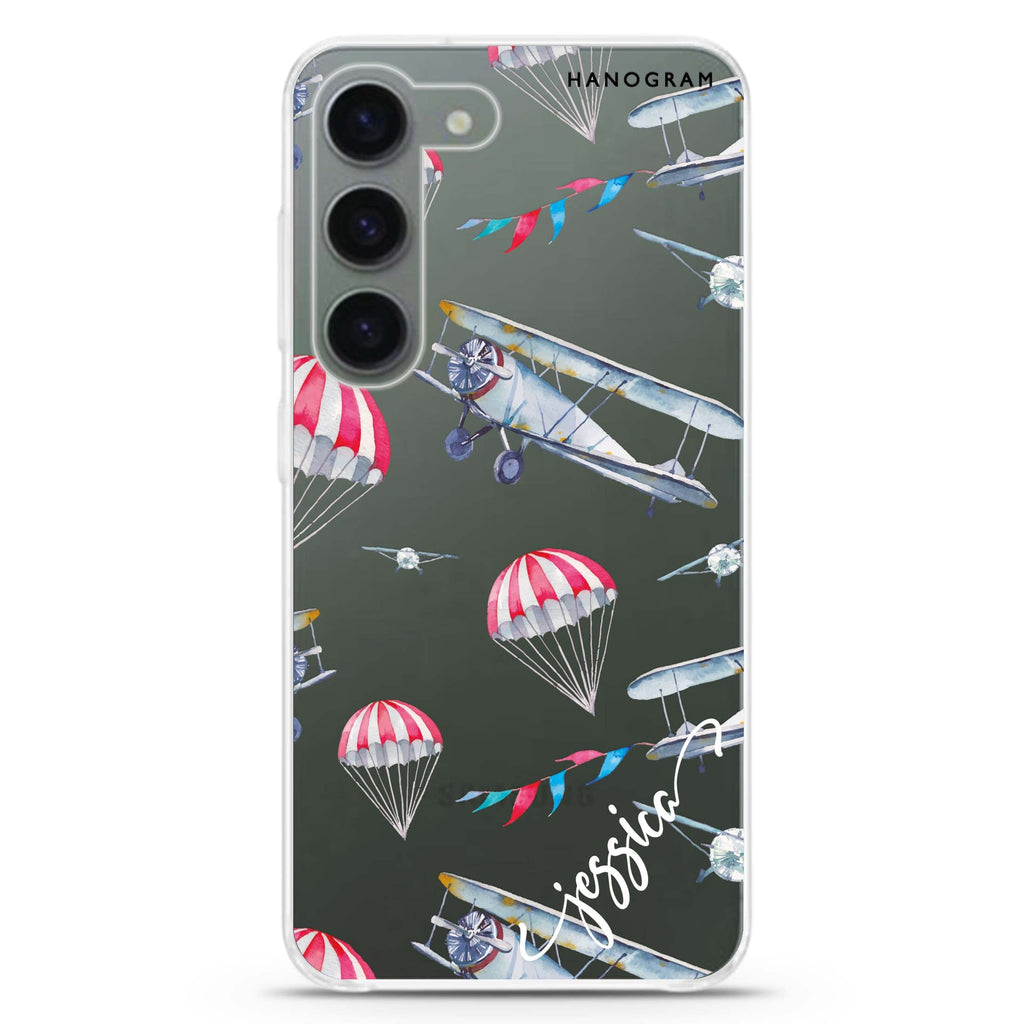 Propeller personalized ultra-clear case for Samsung Galaxy S23/S22, front view