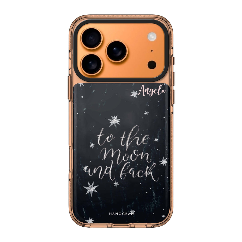 To the moon and back personalized name moon celestial iPhone 17 Pro Max ultra clear case