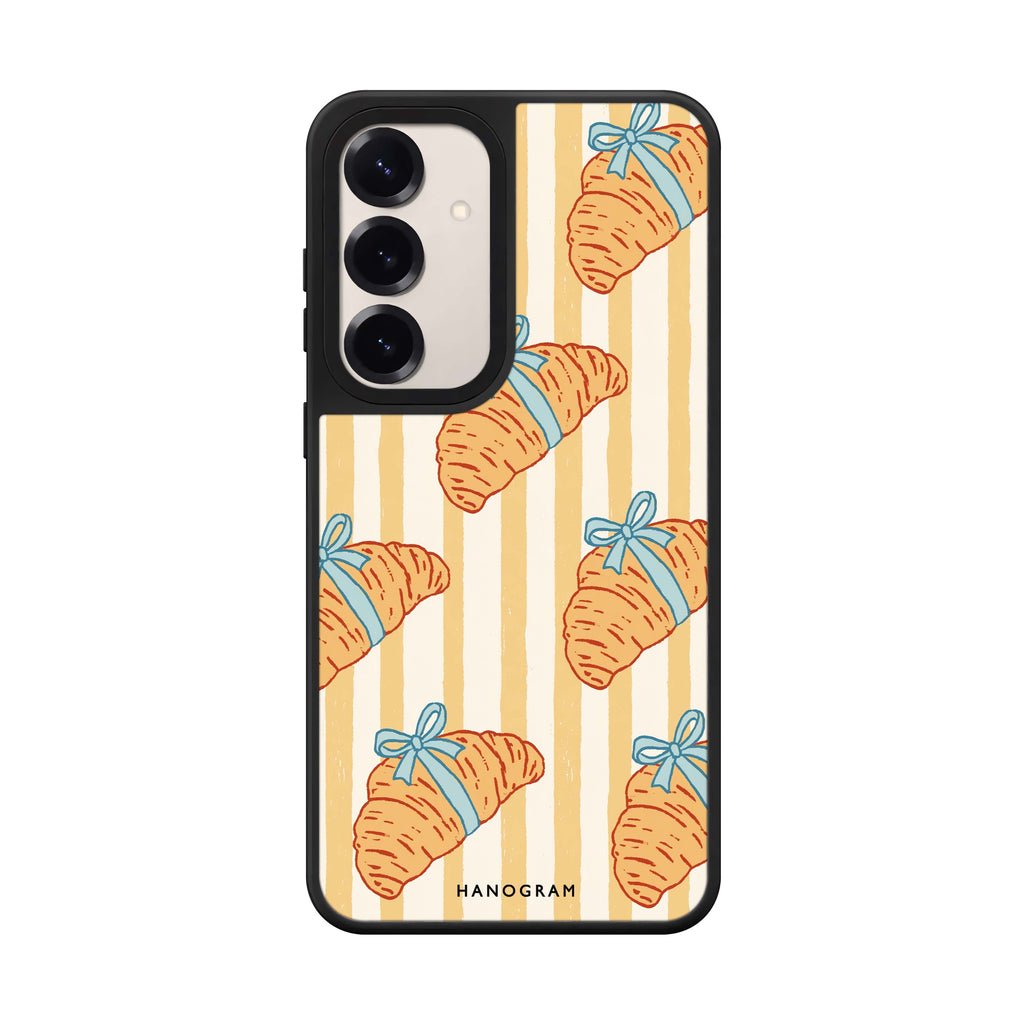 Croissants with Blue Bows Samsung Galaxy Mirror Case - product image 1