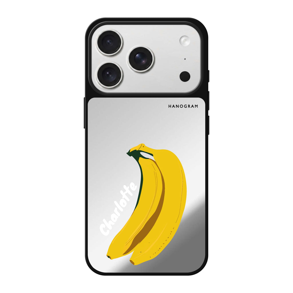 Banana Breeze personalized name banana food fruit iPhone 18 Pro Max mirror case