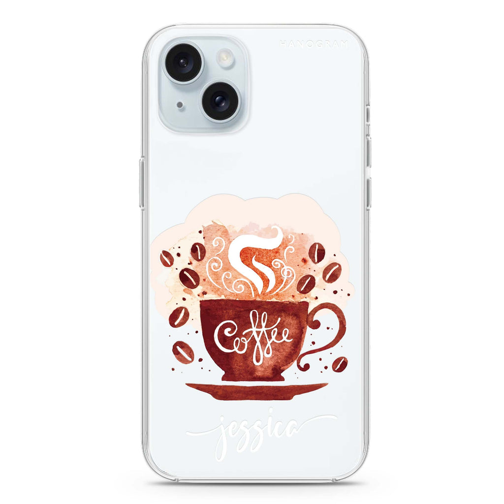 Fragrant coffee iPhone 15 plus Ultra Clear Case