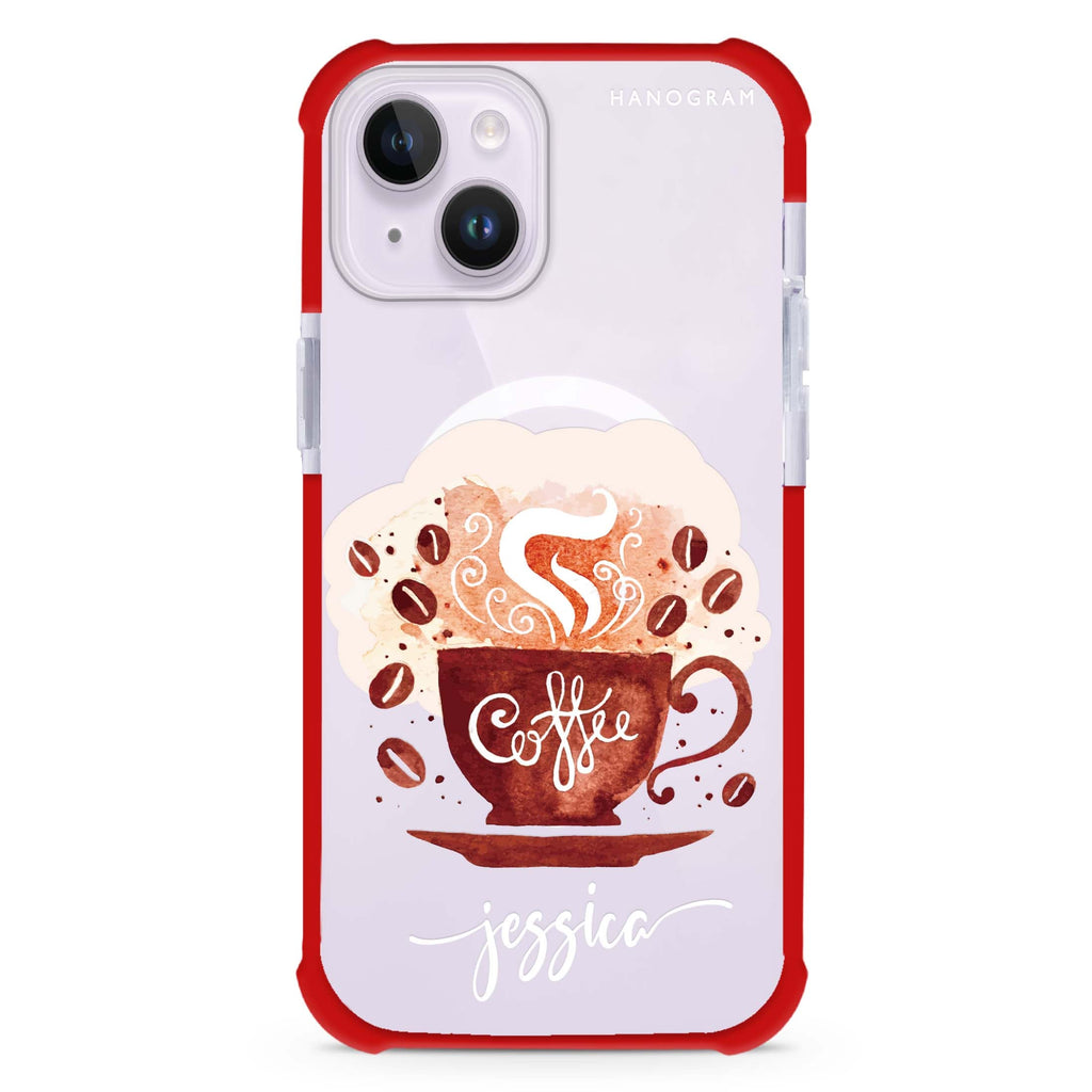 Fragrant coffee iPhone 15 Plus MagSafe Compatible Ultra Shockproof Case