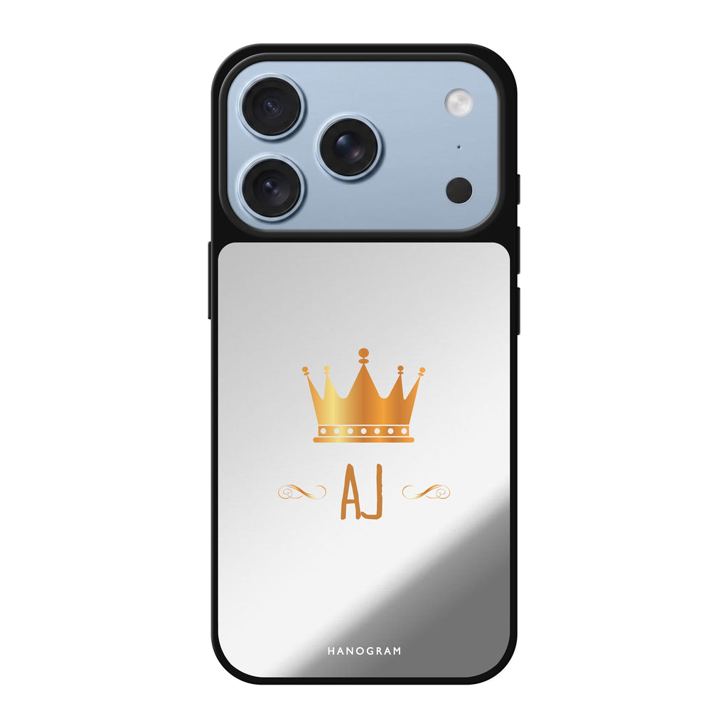 King's crown personalized name crown romantic elegant iPhone 18 Pro Max mirror case