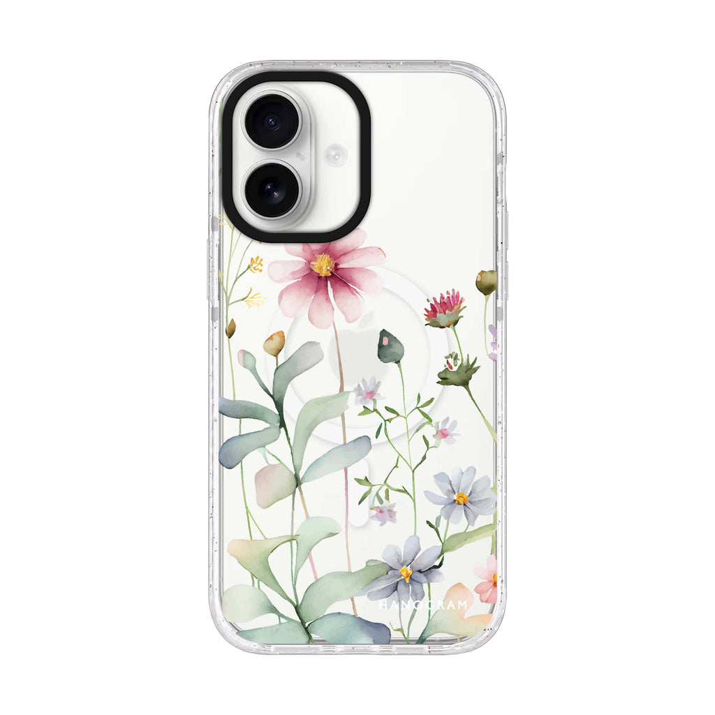 Floral Style 6 iPhone 17 ultra clear MagSafe case, front product view