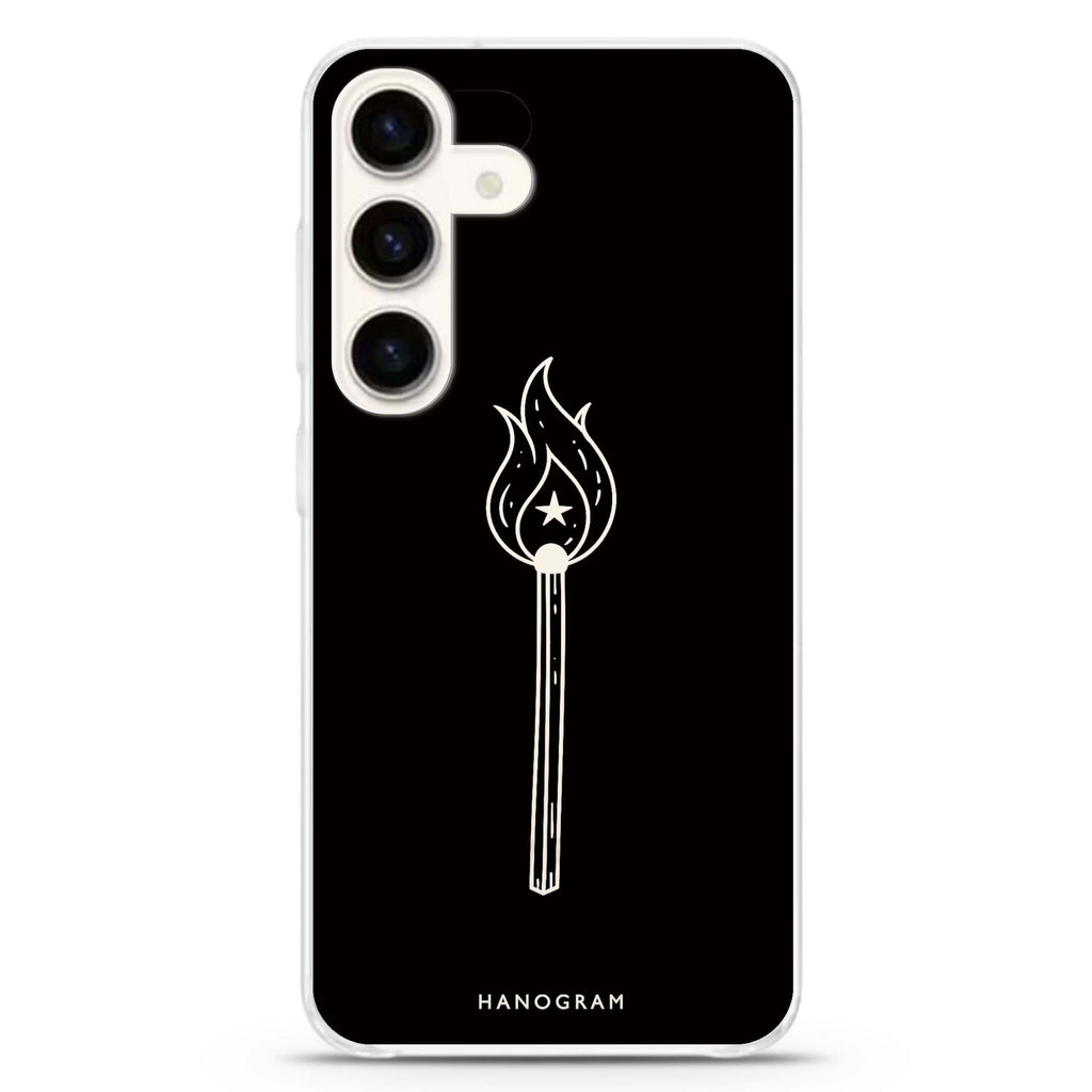 Midnight Matchlight Samsung Galaxy Ultra Clear Case — front view