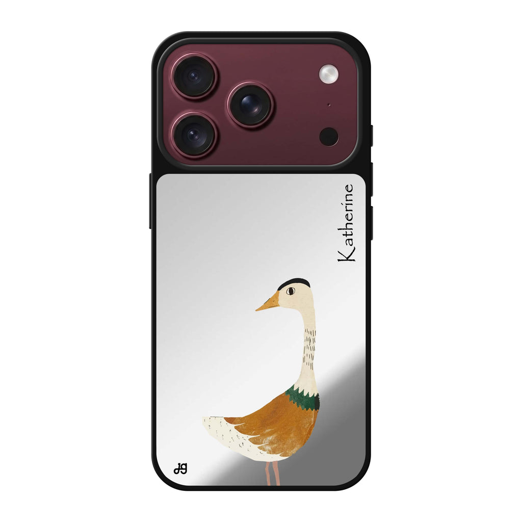 Meadow Honk personalized name floral nature iPhone 18 Pro Max mirror case