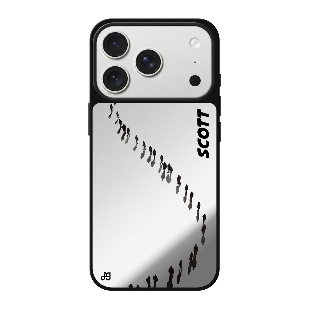 People Points personalized name portrait iPhone 18 Pro Max mirror case