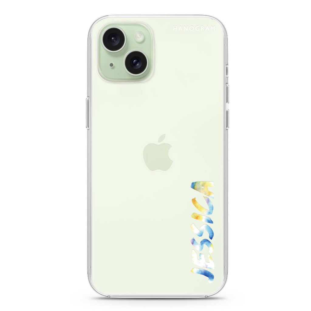 My Watercolour Name iPhone 15 plus Ultra Clear Case