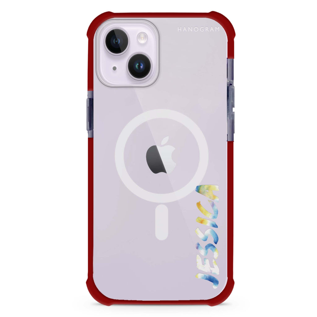 My Watercolour Name iPhone 15 Plus MagSafe Compatible Ultra Shockproof Case