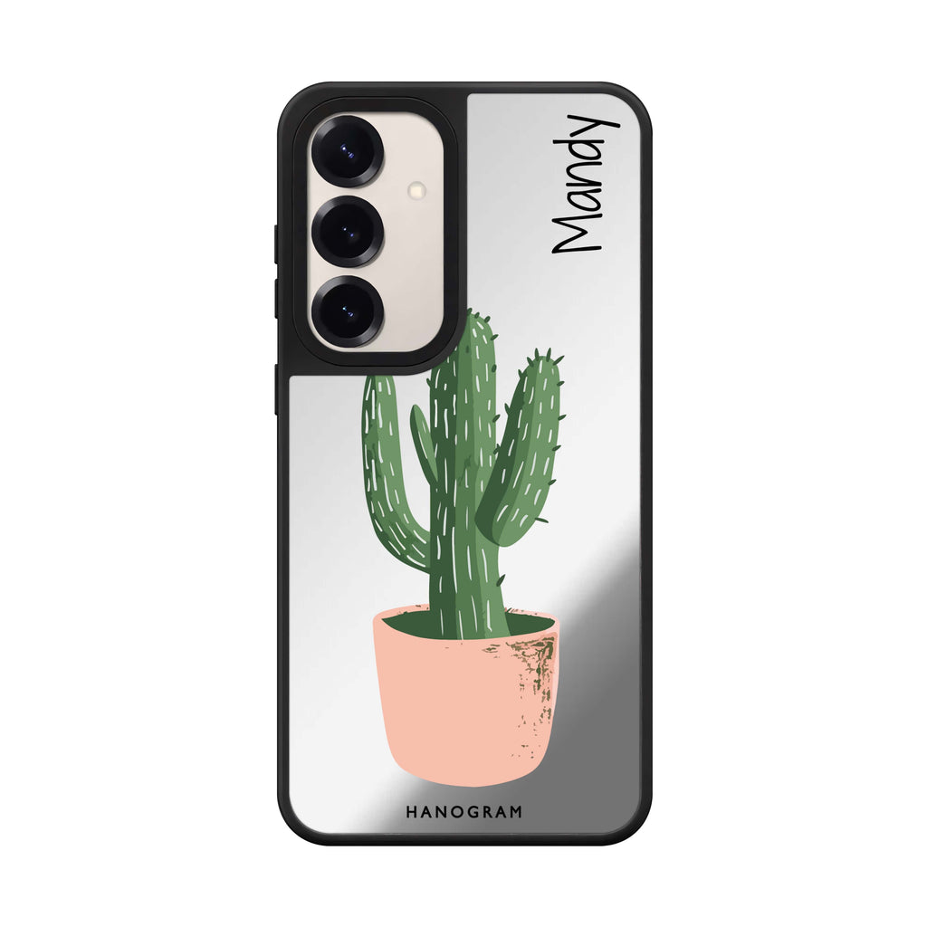 Custom name Cacti Delight Samsung Galaxy mirror case front view